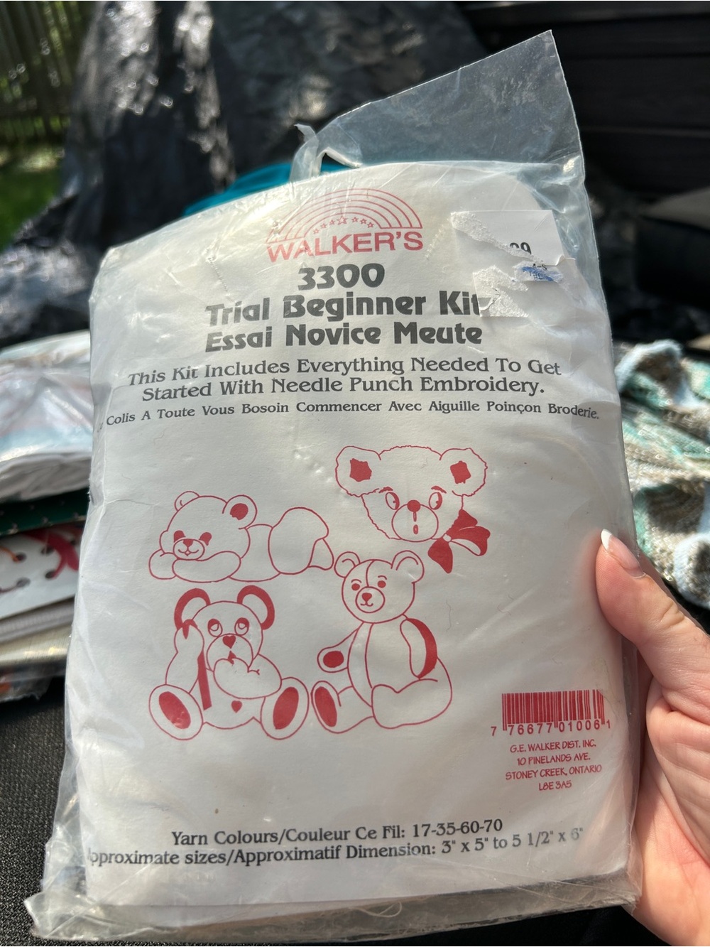 3300 Trial Beginner Kit - White Needle Punch Embroidery Kit